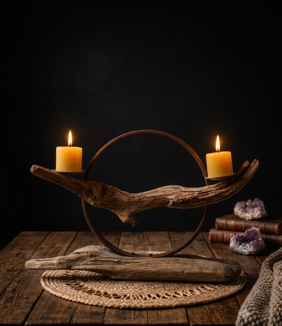 Natural Wood Ring Centerpiece
