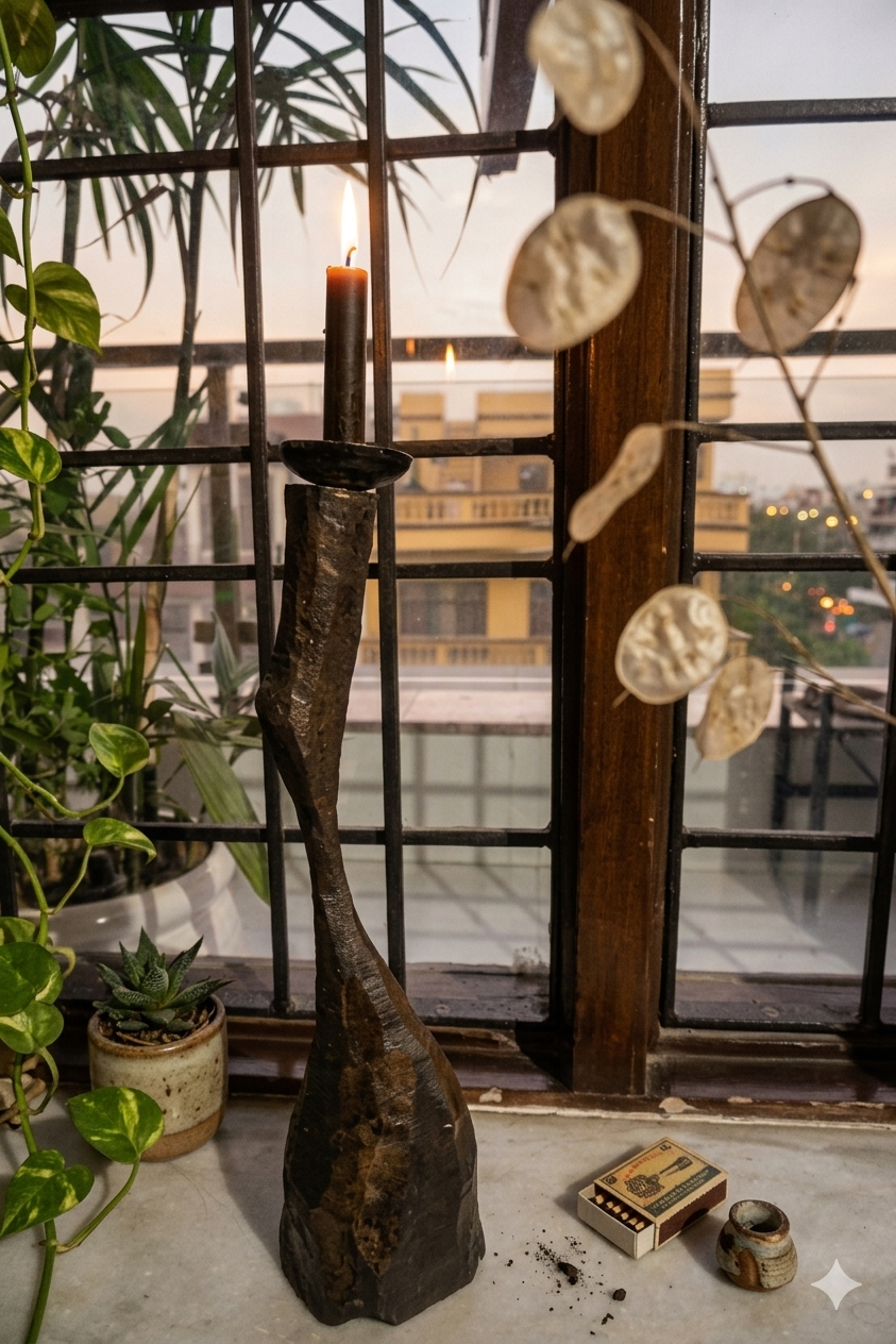 Rustic Pair Candle Holder