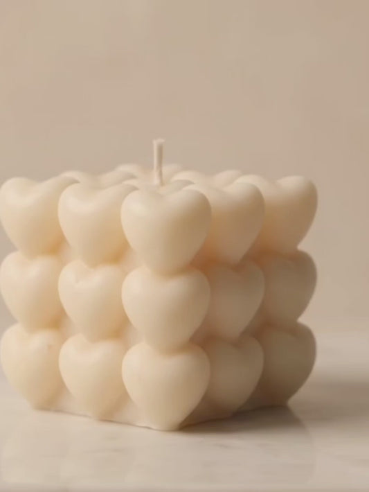 Scented Heart Cube Candle
