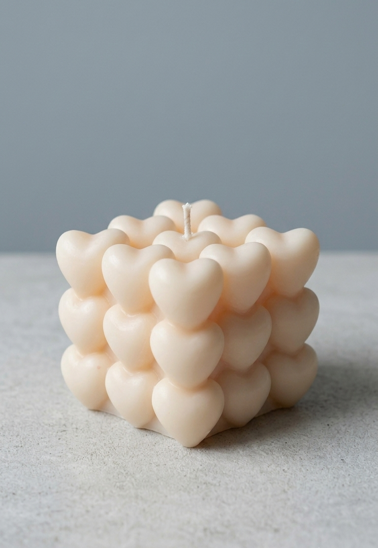 Scented Heart Cube Candle