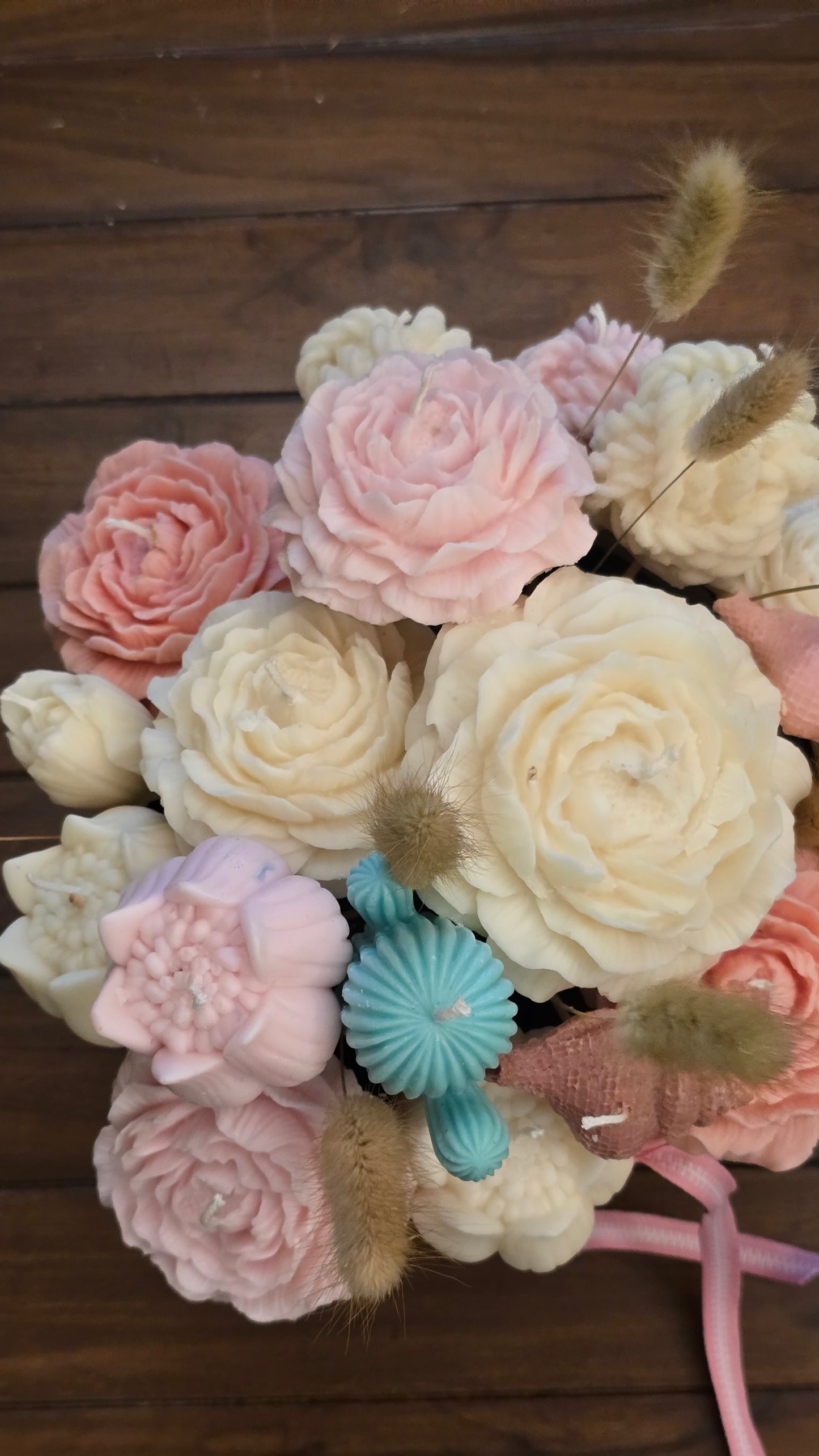 Hand-Poured Soy Wax Candle Bouquet