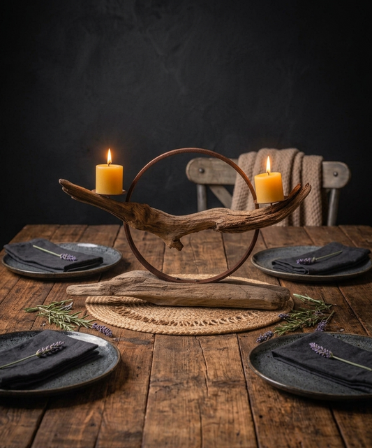Natural Wood Ring Centerpiece