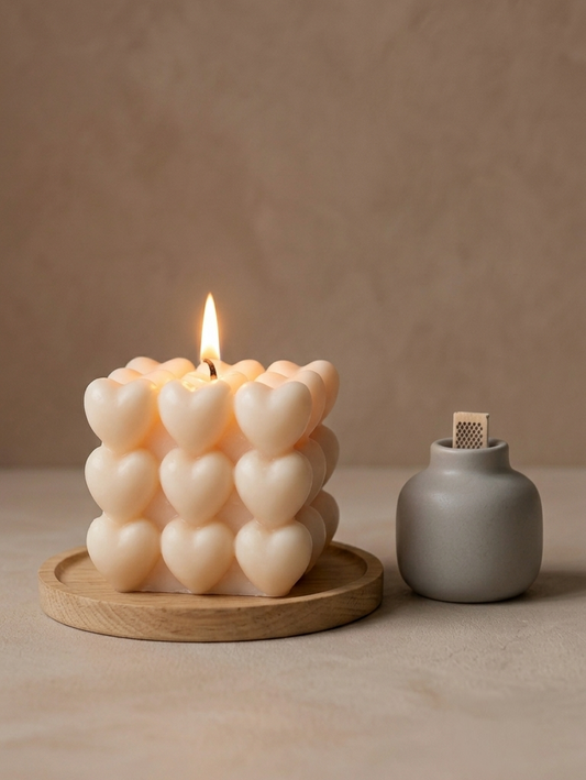 Scented Heart Cube Candle